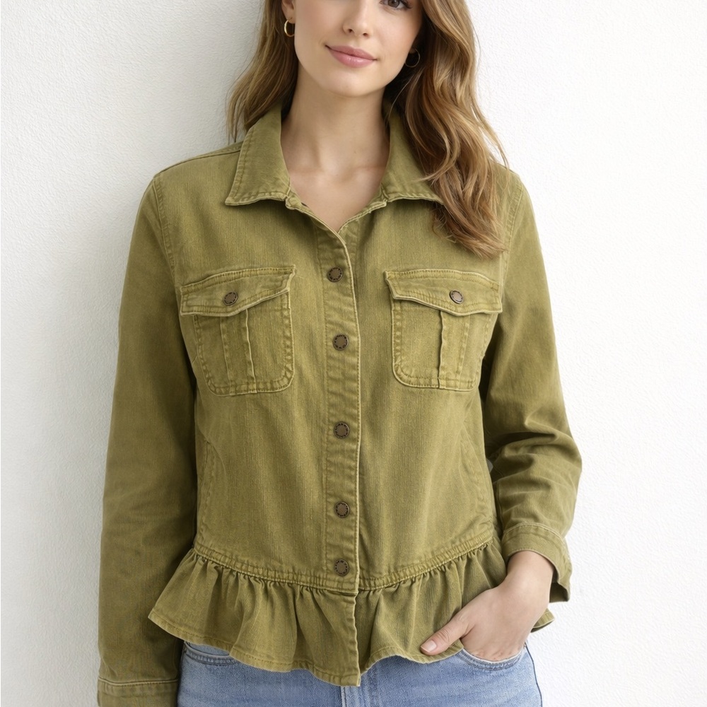 Belle Boho by Kim Gravel Vintage Style Ruffle Hem Jacket